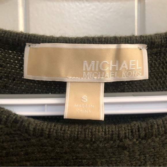 Michael Kors Olive Green Knit Sweater Size Small - Picture 4 of 4
